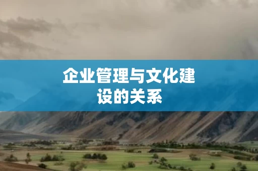 企业管理与文化建设的关系