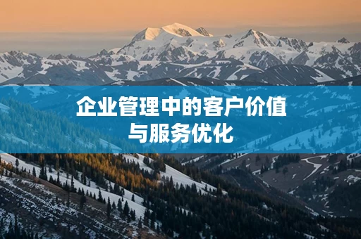 企业管理中的客户价值与服务优化