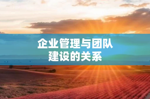 企业管理与团队建设的关系