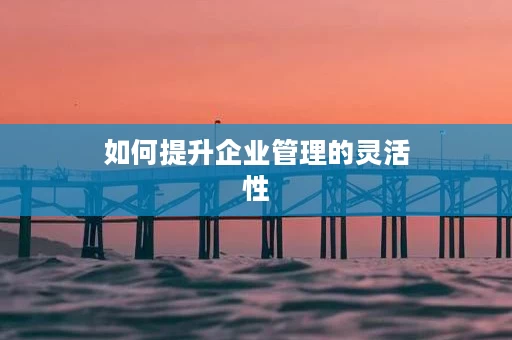 如何提升企业管理的灵活性