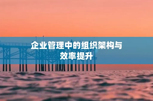 企业管理中的组织架构与效率提升
