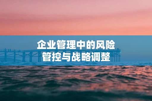 企业管理中的风险管控与战略调整