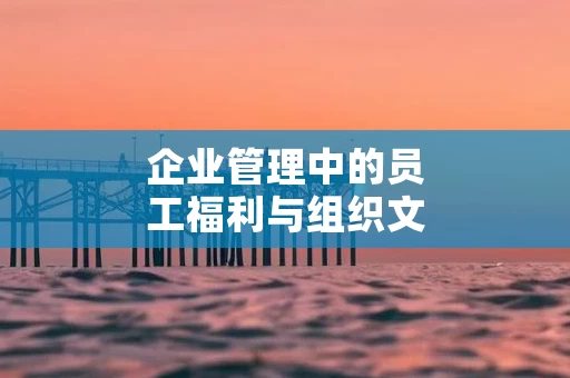 企业管理中的员工福利与组织文化