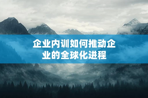 企业内训如何推动企业的全球化进程