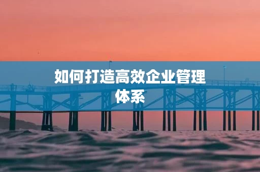 如何打造高效企业管理体系