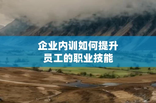 企业内训如何提升员工的职业技能