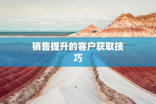 销售提升的客户获取技巧