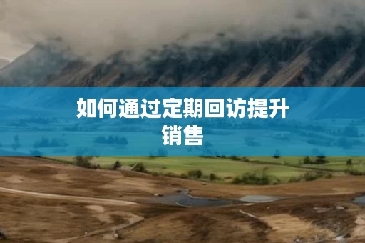 如何通过定期回访提升销售