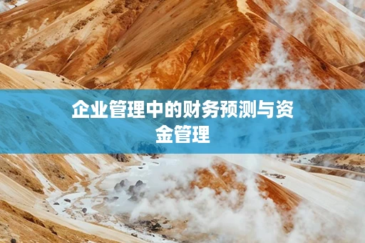 企业管理中的财务预测与资金管理