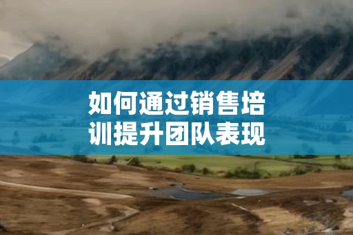 如何通过销售培训提升团队表现