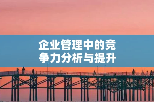 企业管理中的竞争力分析与提升方案