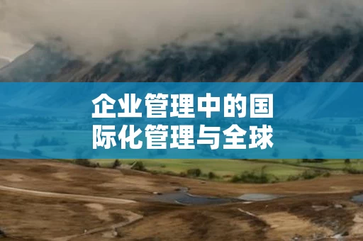 企业管理中的国际化管理与全球战略