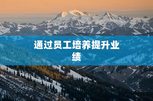 通过员工培养提升业绩