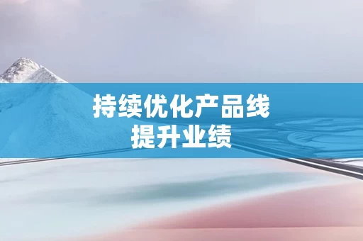 持续优化产品线提升业绩