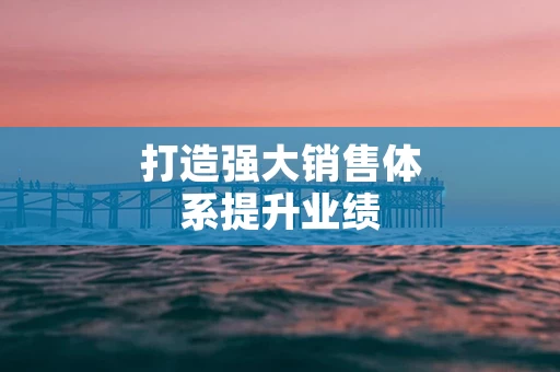 打造强大销售体系提升业绩